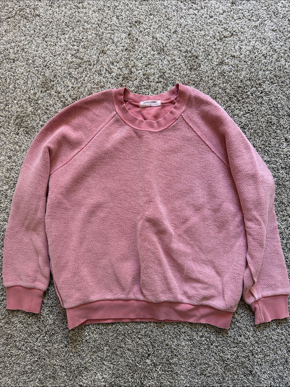 Perfect White Tee Women's Pink Cozy Crewneck Sweater